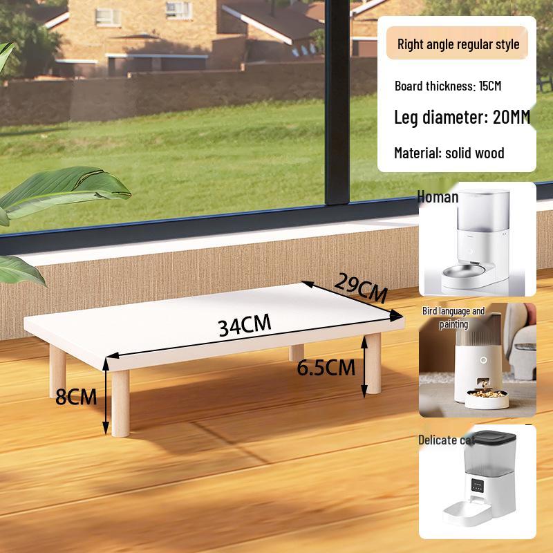 Automatic Adjustable Height Cat Feeder Bowl Stand with Neck Protection