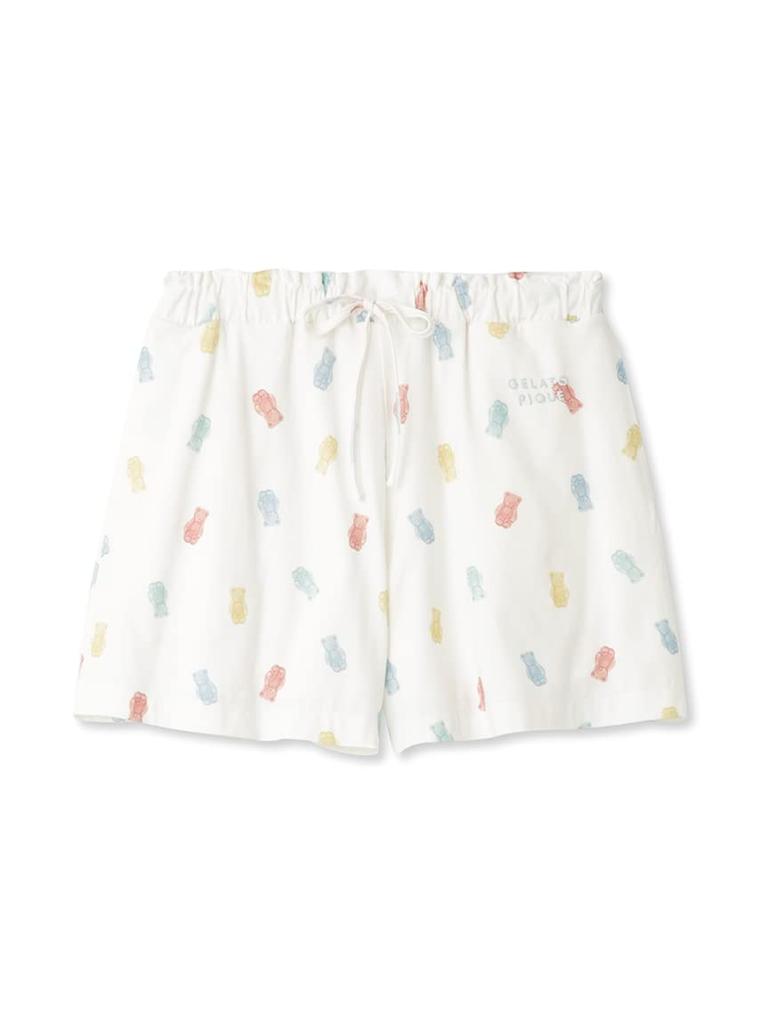 Gelato Pique Chewy Bear Print Shorts PWCP232296 OWHT Women's