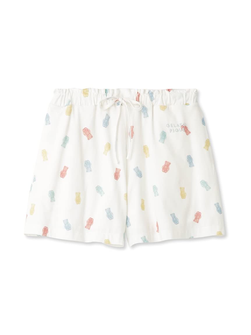 

Gelato Pique Chewy Bear Print Shorts PWCP232296 OWHT Women s