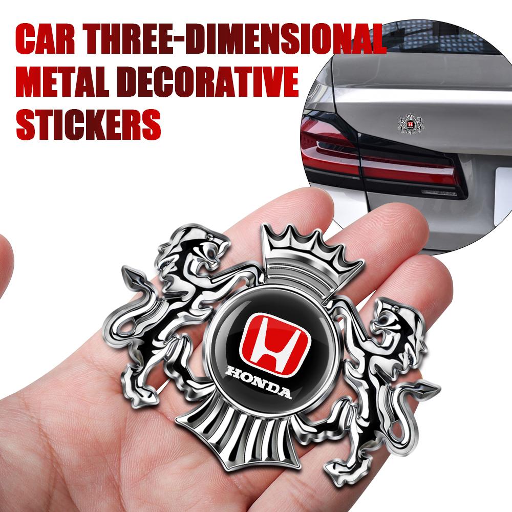 3D Metal Car Body Trunk Sticker Badge Auto Side Window Body Decal Stickers For Honda CIVIC Mugen Type S Vezel Si RR Accessories