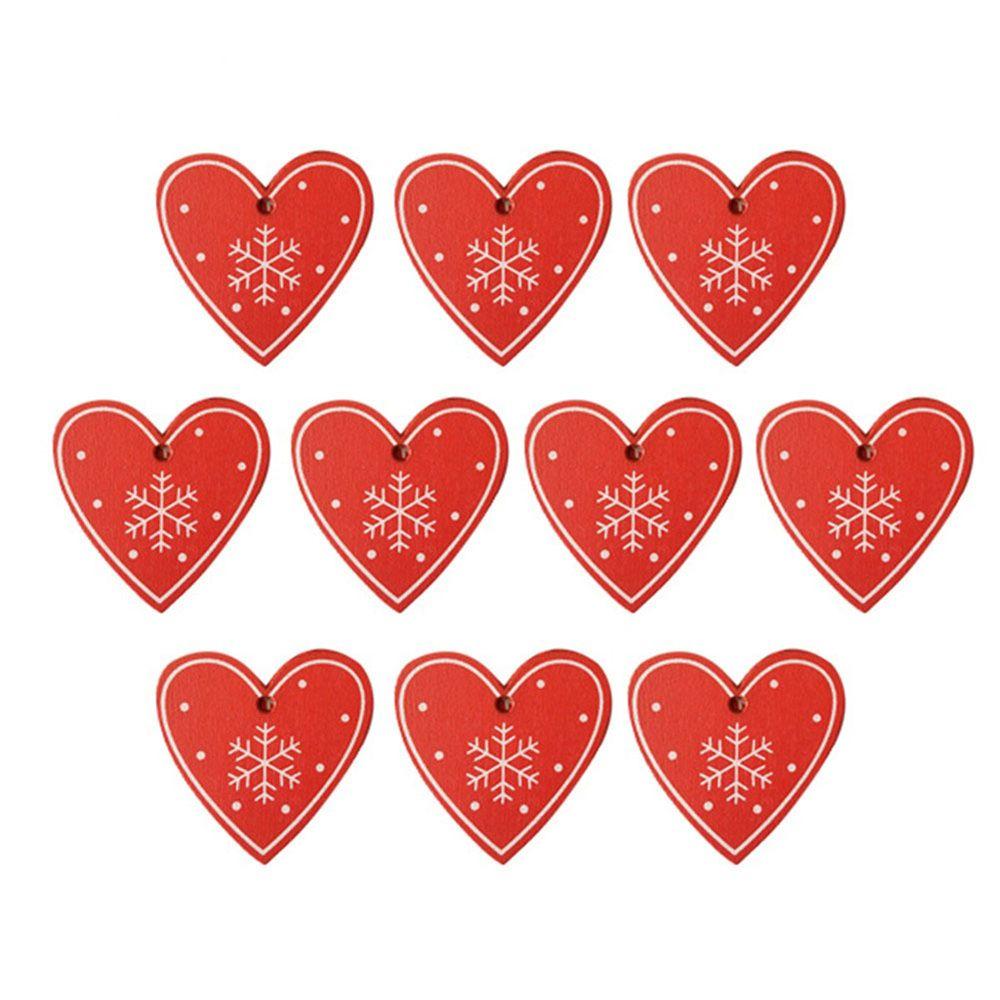 10pcs/set Gift Hanging Embellishment Party Supplies Wooden Tag Christmas Tree Ornament Star