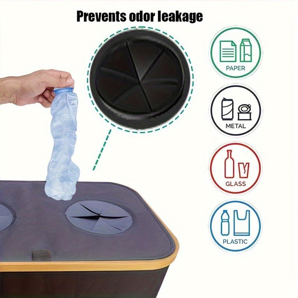 Large Recycling with Lid Opening Bottle Recycling Box Kitchen Storage
