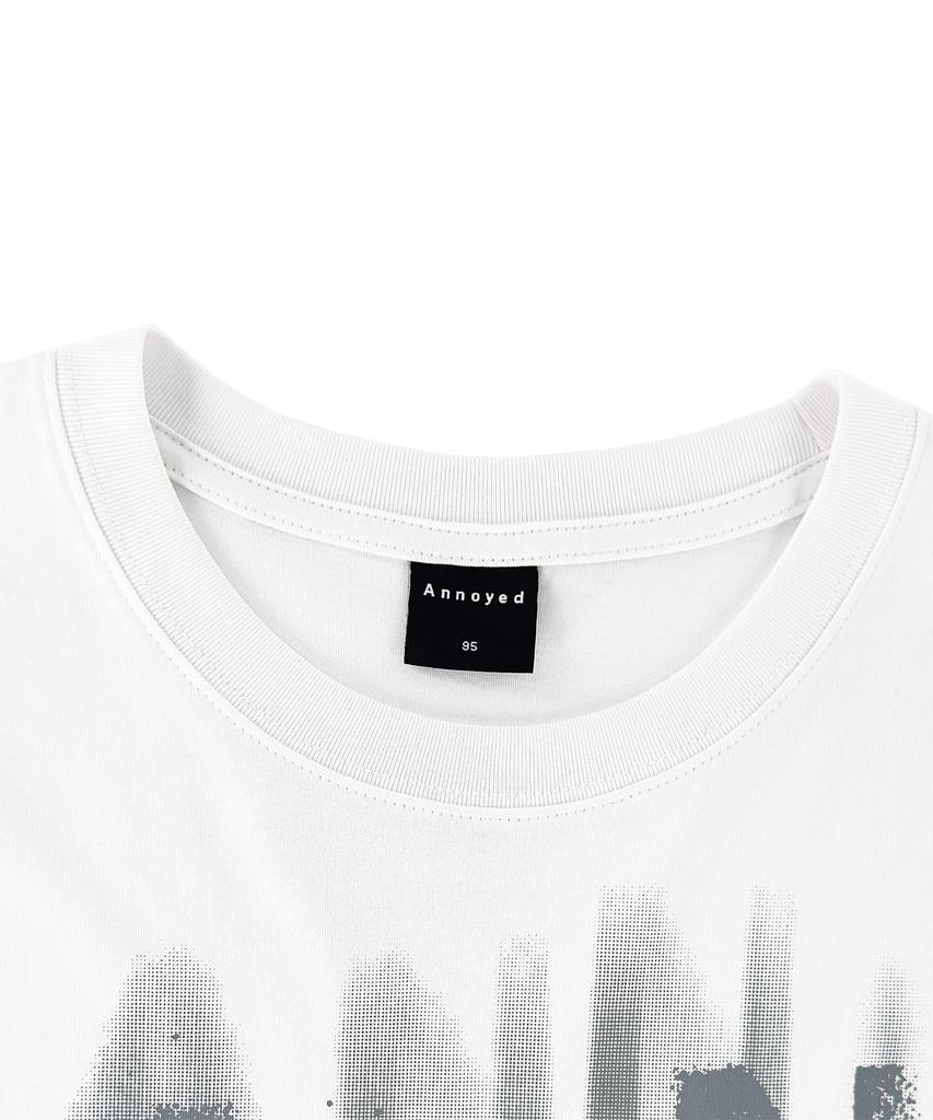 Eonoideu Grunge Painting Graphic Short Sleeve Lq2Tu302_White