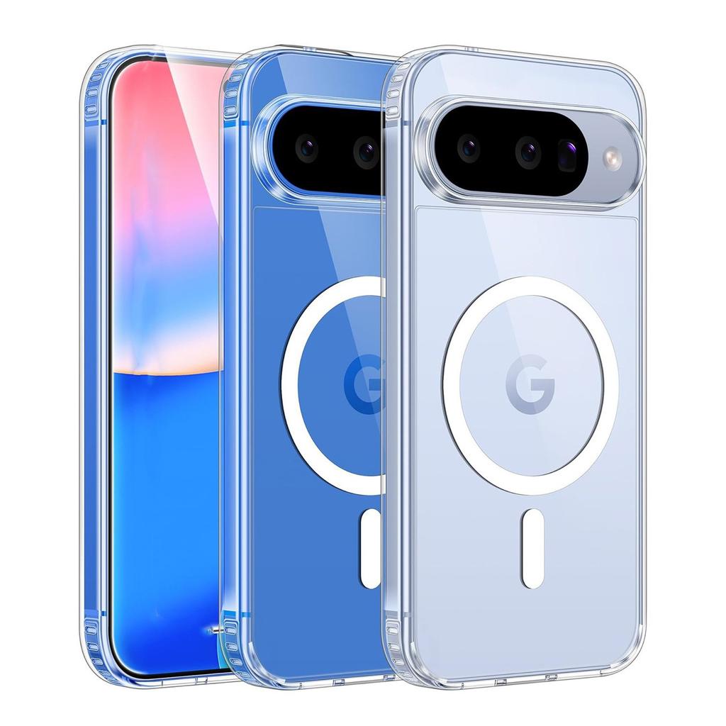 Suitable for Google Pixel 10 Pro XL Transparent Magnetic Phone Case, Google 9A Airbag Anti-drop Protective Cover