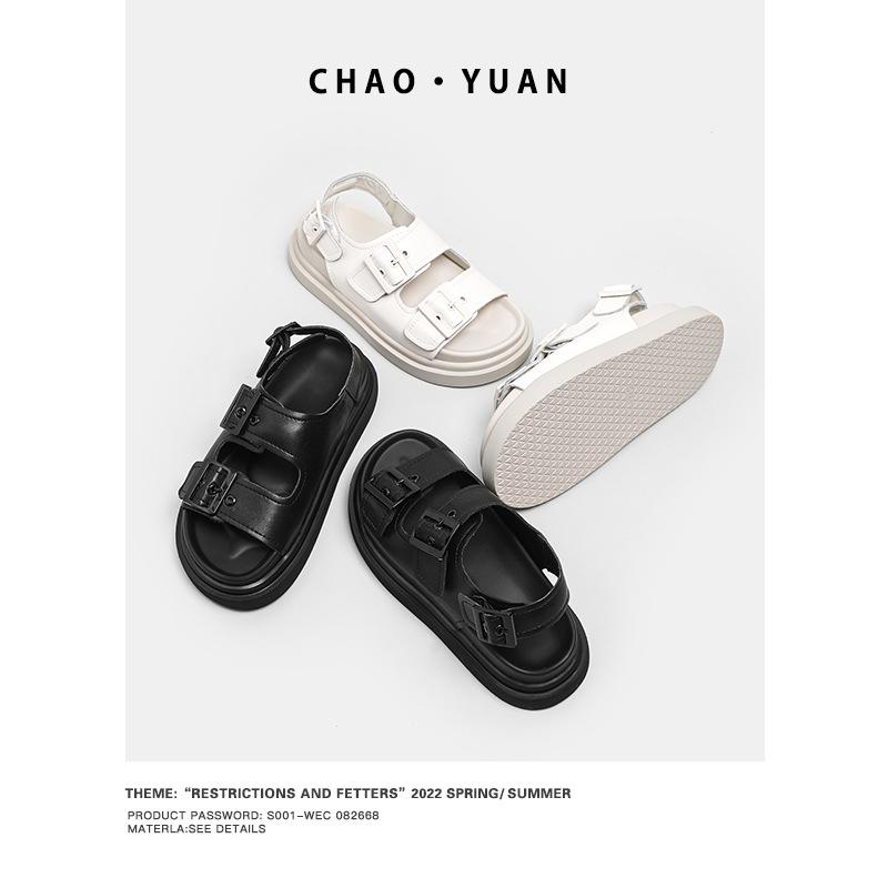 Chaoyuan sandals women's 2025 new autumn flat-bottomed leisure sports beach slippers women's fashion outer wear women's shoes non-slip