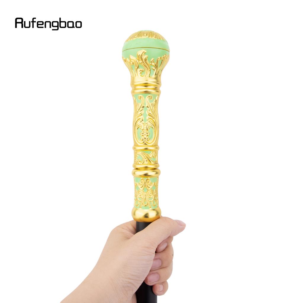 Golden Light Green Luxury Round Handle Fashion Stick for Party Decorative Walking Cane Elegant Crosier Knob Walking Stick 93cm