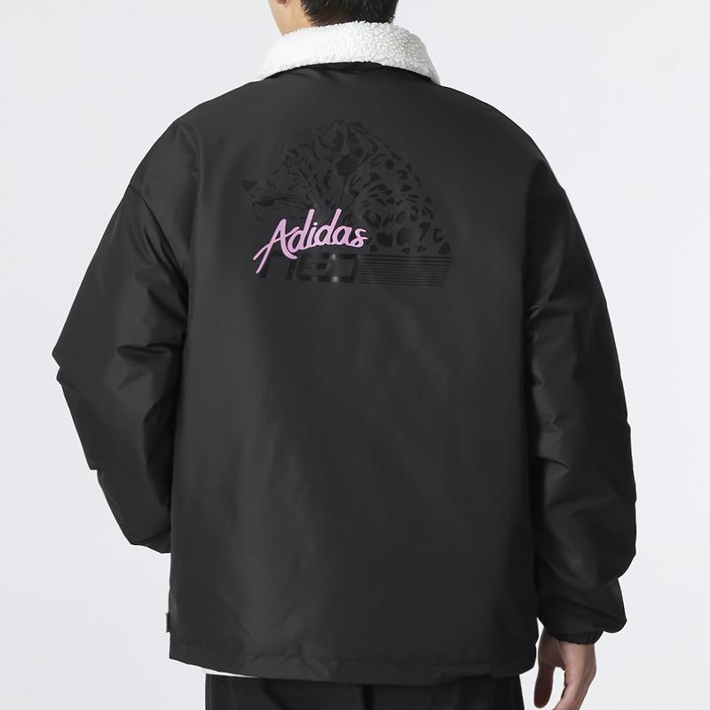 Adidas U Vibe Jacket Padded Sports Casual Letter Cotton Coat Winter Unisex Jackets Black HR3712