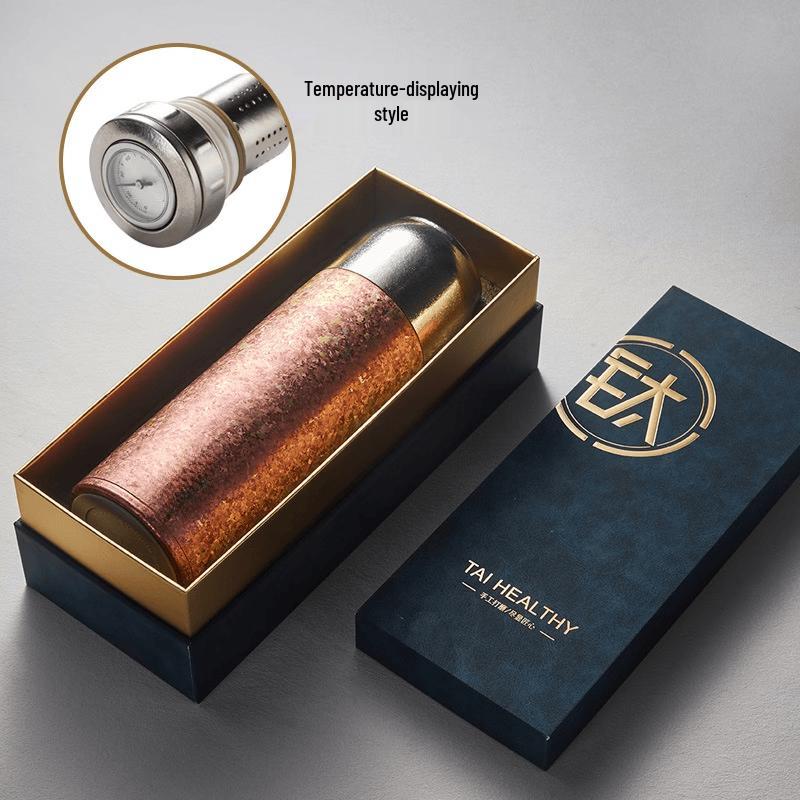 Shangqi Titanium Insulated Tea Thermos with Mechanical Temperature Display