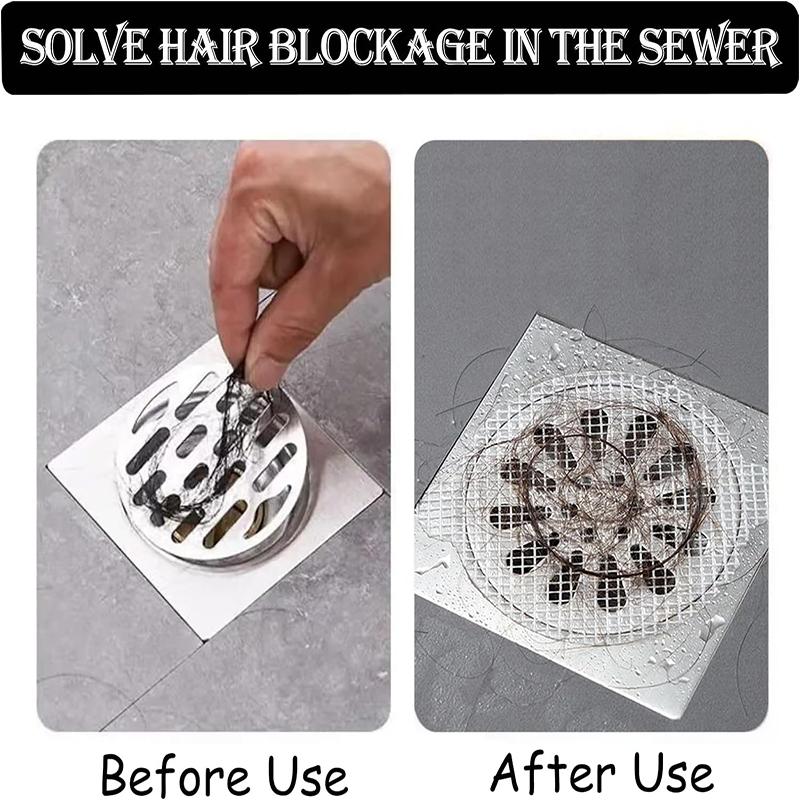 Disposable Anti-Blocking Filter Mesh Hair Catcher Stopper Shower Drain Cover Kitchen Bathroom Sink Blocker
