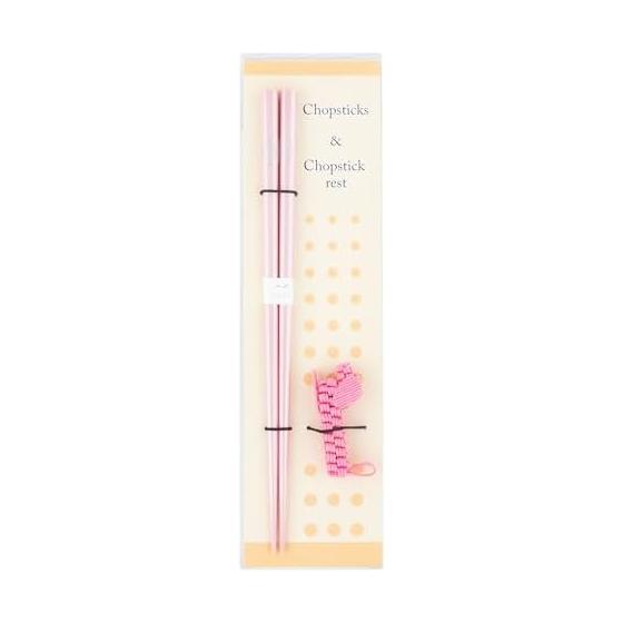 Aoba Chopstick Rest Set DOG LUCK Shabondama Pink 23cm