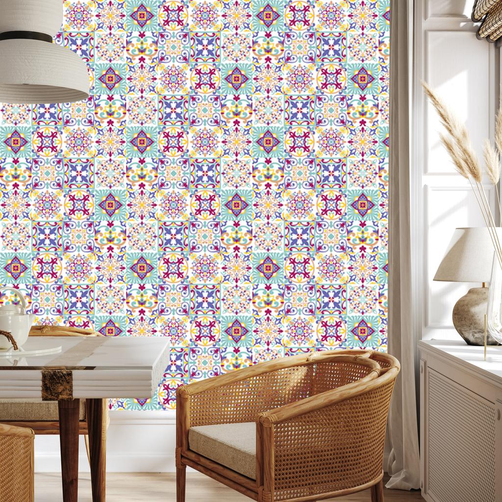 Wallpaper Wall and oriental mosaic for living room and bedroom 50x1000
