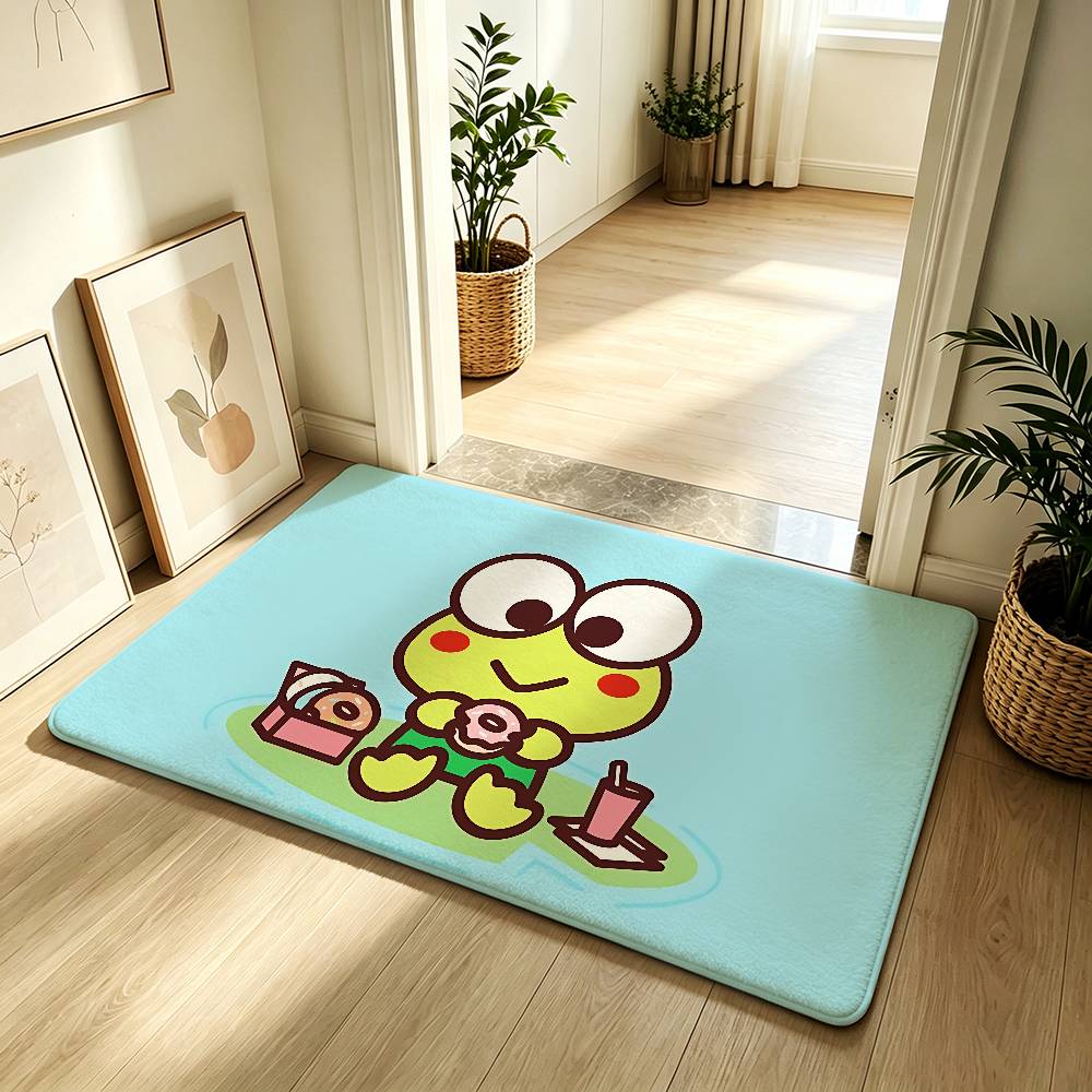 Kawaii-K-kERoppis-Cartoon Carpet Bathroom Anti-slip Mat Door Mat Home Decoration Mat Entrance Door Mat Scratch-resistant DoorMat