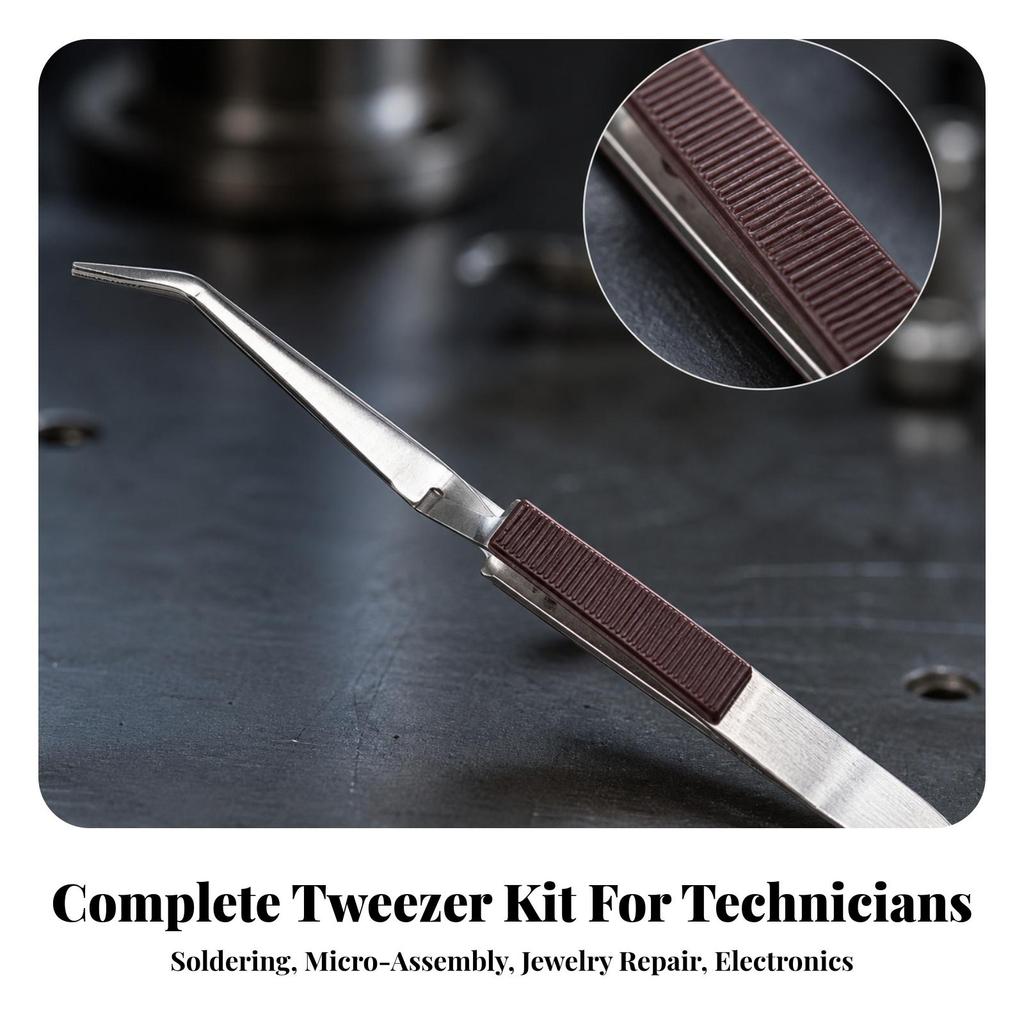 2 Pieces Rebound Clamp Tweezer Easy-Grip for Model Making
