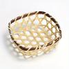 1Pc Mini Handmade Bamboo Fruit Basket for Outdoor Patio Garden Picnic Home Kitchen Dining Room Living Room Halloween Gift Christmas Gift