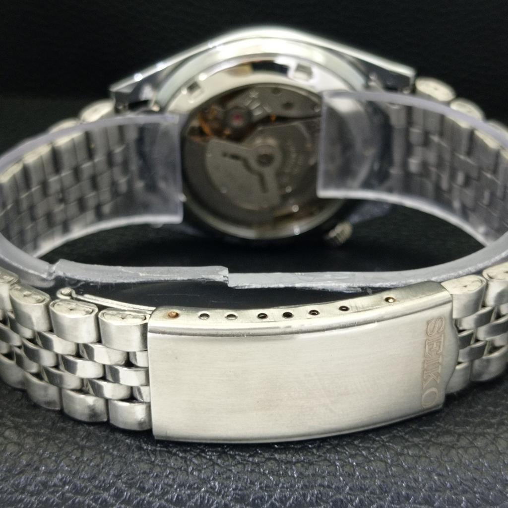 MENS VINTAGE SEIKO 5 AUTOMATIC REFURBISHED JAPAN BLACK DIAL WATCH A440436-9 Sk-a440436-1