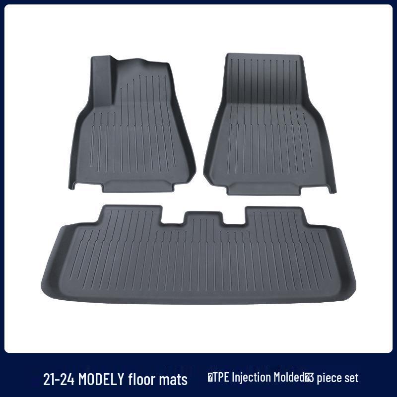 Applicable to Refreshed Tesla Model Y/3: High-Quality TPE Metal Pedal Injection Molded Floor Mats
