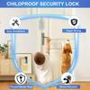 Upgrade Home Security Door Lock Childproof Door Reinforcement Lock with 3 Inch Stop Child Night Locks for Inward Swinging Door