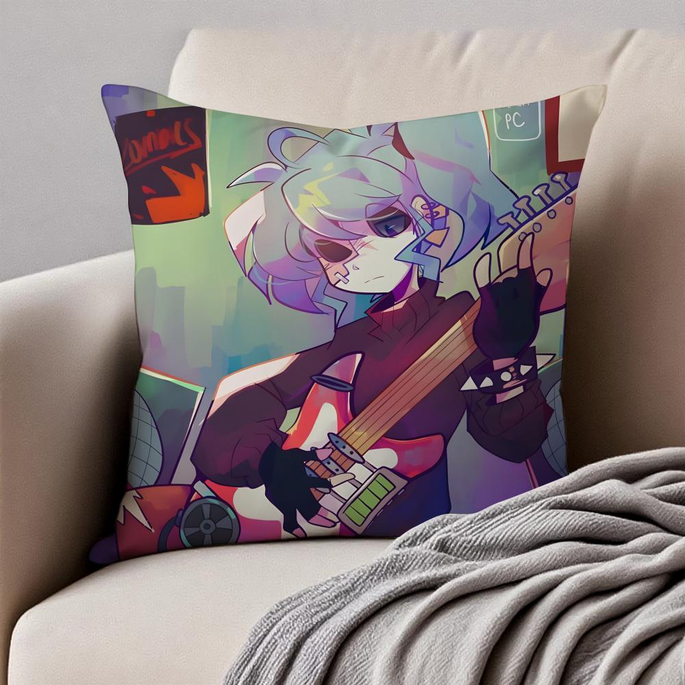 Eerie Indie American Video Game SSally Face Cushion Cover Pillowcase Antidustmite Invisible Zipper Short Plush Sofa Cushion