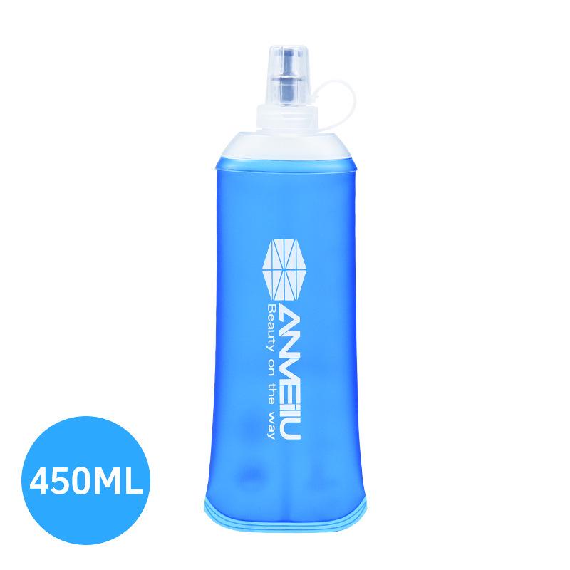 Foldable TPU Water Bladder for Running and Outdoor Sports - Portable Squeeze Water Bottle 450ml