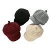 Women's Plush Knitting Soft Rabbit Wool Baseball Hat Beret Warm Cap