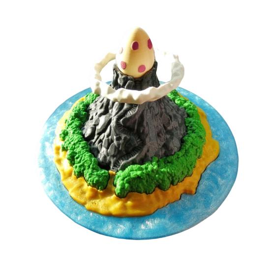 3D Printed Island Ornament Dinosaur Egg Island Figurine Statue Home Office Desktop Miniature Fantastic Island Model Decoration