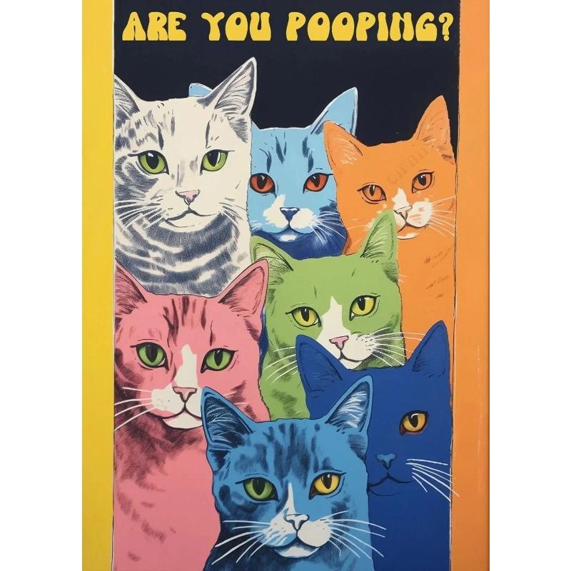 

Металевий постер-знак «Коти», Декор для стін з домашніми тваринами