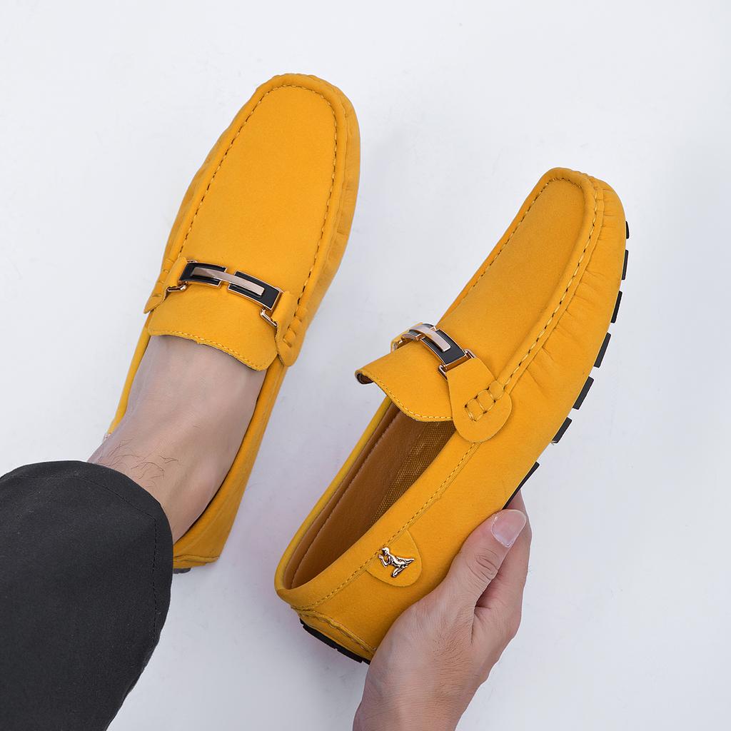 Scarpe da Uomo in Pelle Scamosciata Taglia Grande 50 Mocassini Comode Scarpe Casual Unisex Scarpe da Guida Mocassini Scarpe Piatte Calzature da Uomo
