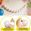 Wedding Backdrop Hanging Decor, Faux Pearl White Round Ball Ornament, DIY Beaded Garland for Ceremony Decoration