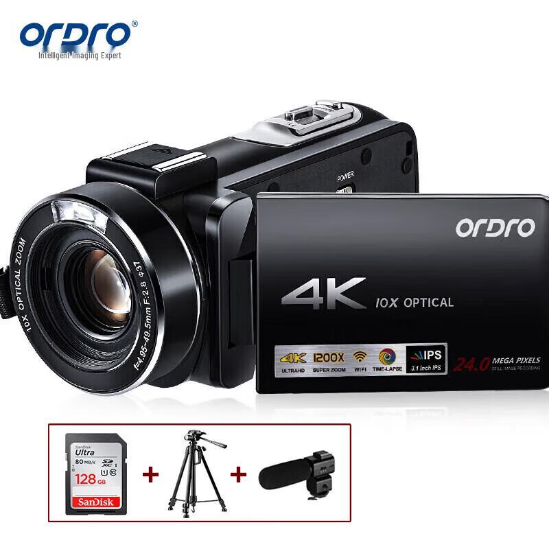 

ORDRO 4K Professional Camcorder with 10x Optical Zoom (CN version)