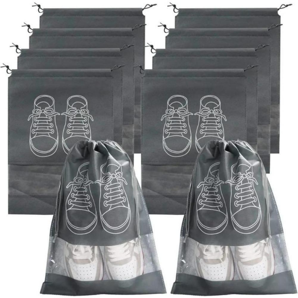 12PCS Shoe Bags, Large Thickened Non-woven Fabric Travel Shoe Bag, Dust-proof Drawstring Shoe Travel Bag for Packing/Home