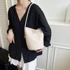 Trendy soft portable bucket bag simple daily large-capacity bag texture shoulder bag women