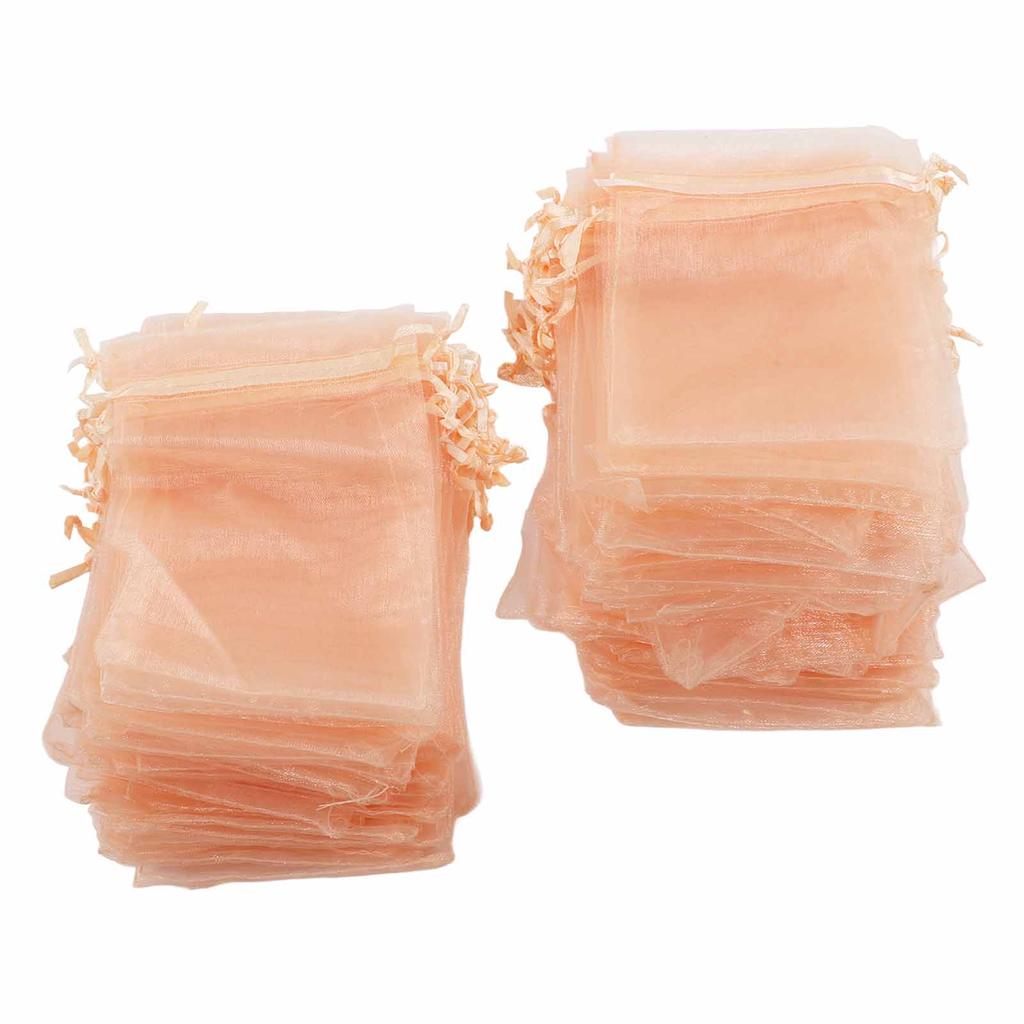 100 BUC Pungi Organza 10x15cm Transparente cu Șnur Pungi Cadou Plasă Pungi Portabile Bijuterii Bijuterii