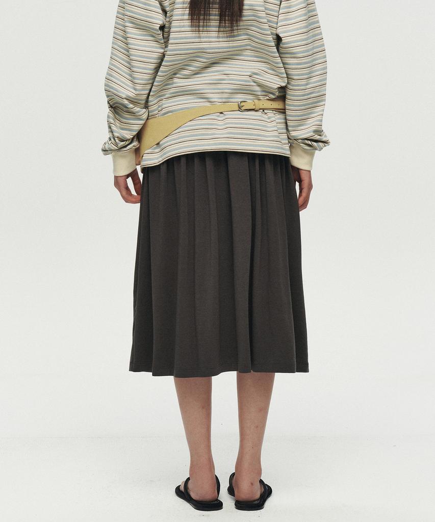 Hoite Drape Layer Skirt (Dark Gray)