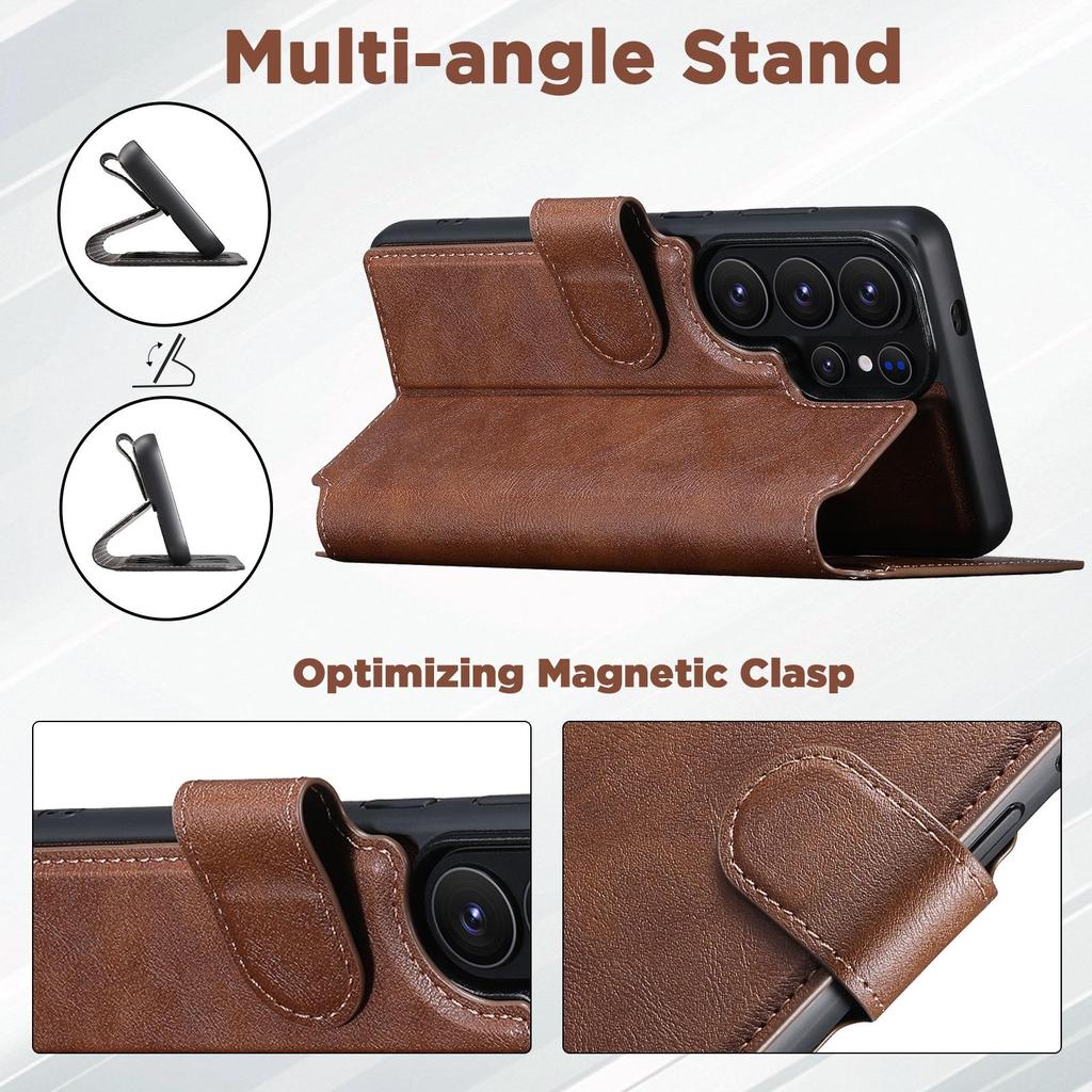Samsung S26 Ultra Magnetische Brieftaschenhülle mit kabellosem Ladeständer