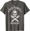 Old Punks Never Die Punker Rocker Subkultura Lebka Rocker Tričko