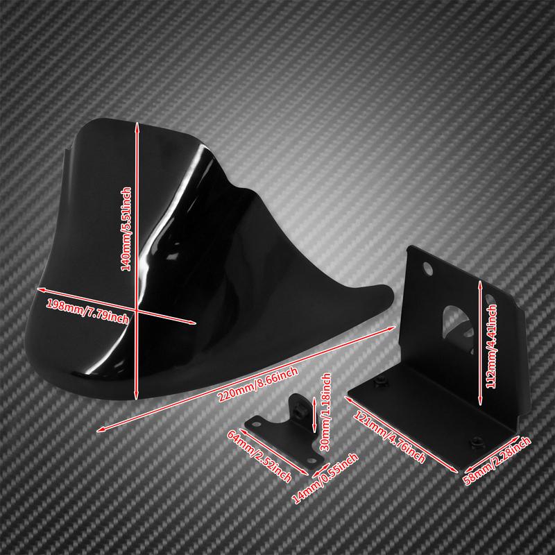 Motorcycle Black Front Bottom Spoiler Mudguard Air Dam Chin Fairing For Harley Sportster XL 883 1200
