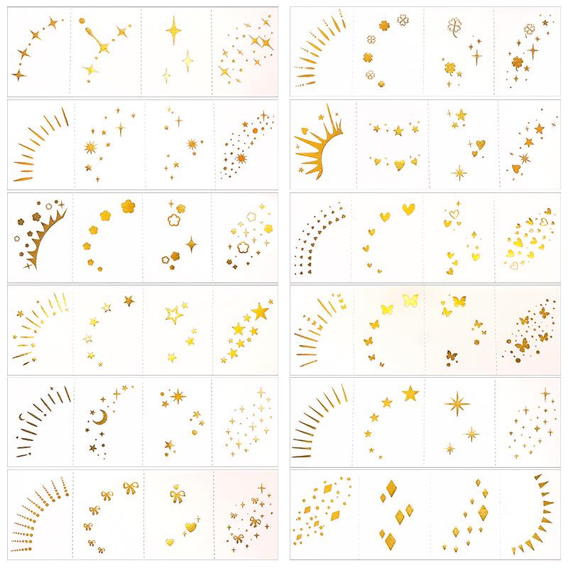 Waterproof Metallic Eye Tattoo Stickers - Realistic & Long-lasting for Party Makeup
