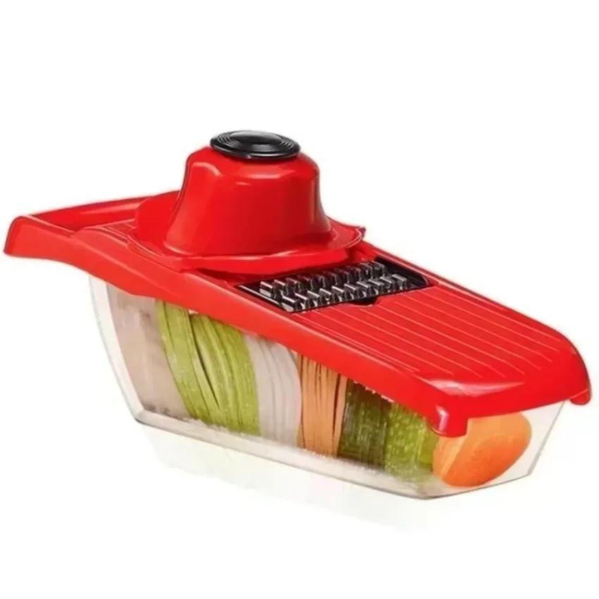 6 In 1 Vegetable Slicer and Cutter with Steel Blade Slicer Potato Peeler Carrot Grater Dicer Portable Accessories Kitchen Tools