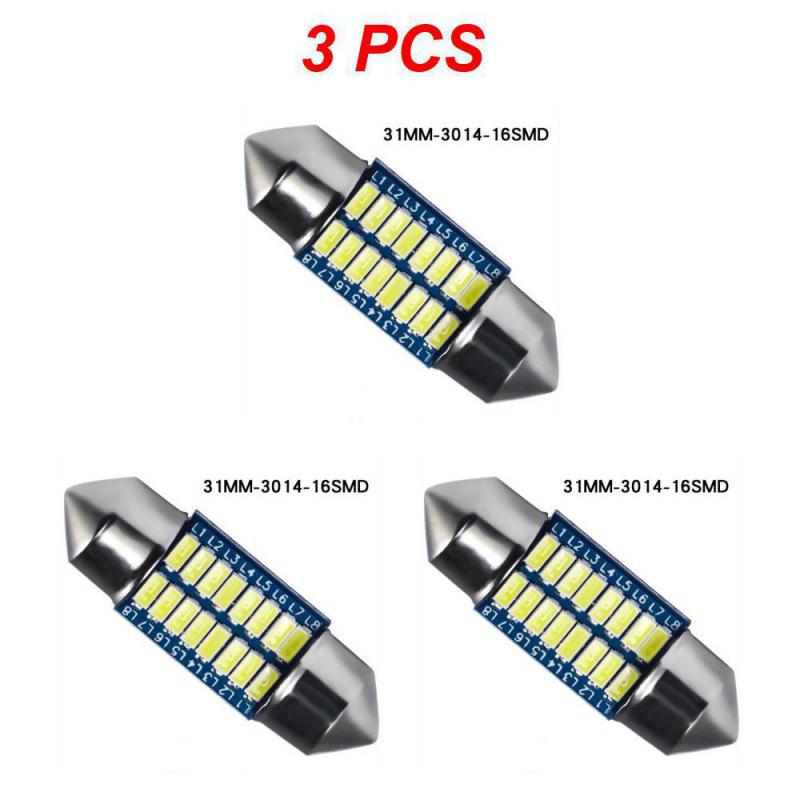 1/3/5PCS Festoon Car LED Interior Reading Light 4000K Warm White C5W C10W 31mm 36mm 39mm 41mm Auto Room Ceiling Dome Lamp 12V