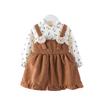 2025 Girls' Cute Cherry Teddy Bear Long-Sleeve Dress – Spring & Autumn Collection