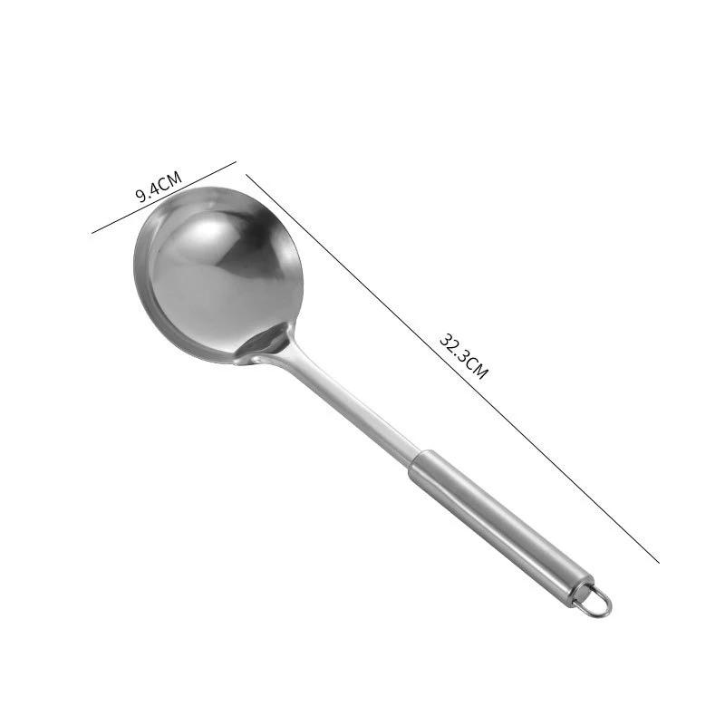 Durable Stainless Steel Wok Spatula Long Handle Kitchen Gadgets Colander Strainer Spoon Cooking Tools