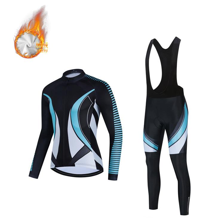 2026 Cycling Suit Autumn and Winter Long Sleeve Suit Fleece Warm Breathable Bicycle Outdoor Suit Equipment