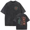 Camisetas con Estampado Vintage Lavado Zayn Malik The KONNAKOL Tour 2026 para Hombre Mujer Moda Harajuku Camiseta de Algodón Oversize Streetwear
