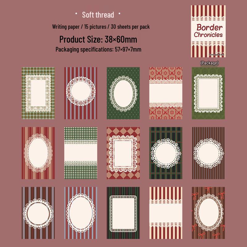 Beautiful Day Sticker Pack: Light Retro Collage Notes - Frame Things Series (4 Types)