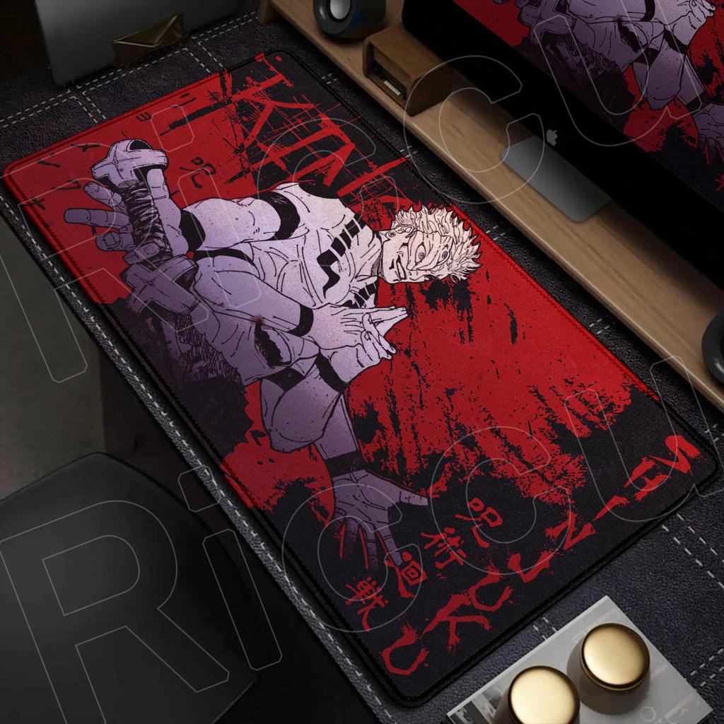 Tapis de Souris XXL Noir Anime Jujutsu Kaisen Gojo Satoru HD 60x30CM Tapis de Souris Périphérique de Jeu Ordinateur Accessoires PC Tapis de Bureau