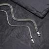 2pcs/set Men's Chain Bracelet,Waterproof Stainless Steel Twisted Rope Chain Wristband,New Trendly Punk Jewelry Gift