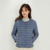 Winter New Two-wear Single-breasted Light Short Down Jacket Women's Slim Liner Jacket Round Neck V-neck