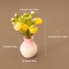 1 Piece 1:12 Dollhouse Miniature Plastic Simulation Colorful Floral Plants Potted Outdoor Doll House Model Diy Accessories