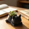 3D Printed Cat Planter Pot Lying Kitten Succulents Herb Plants Flower Pot Container for Indoor Outdoor Home Balcony Garden Decor