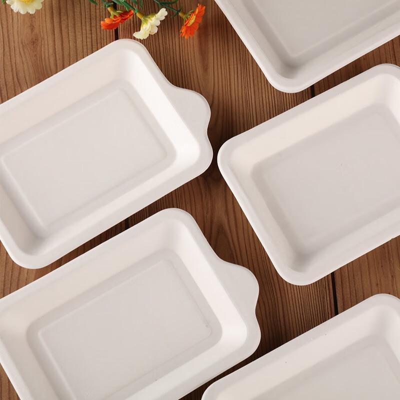 Miaojie Disposable Birthday Square Plates, 50-Count